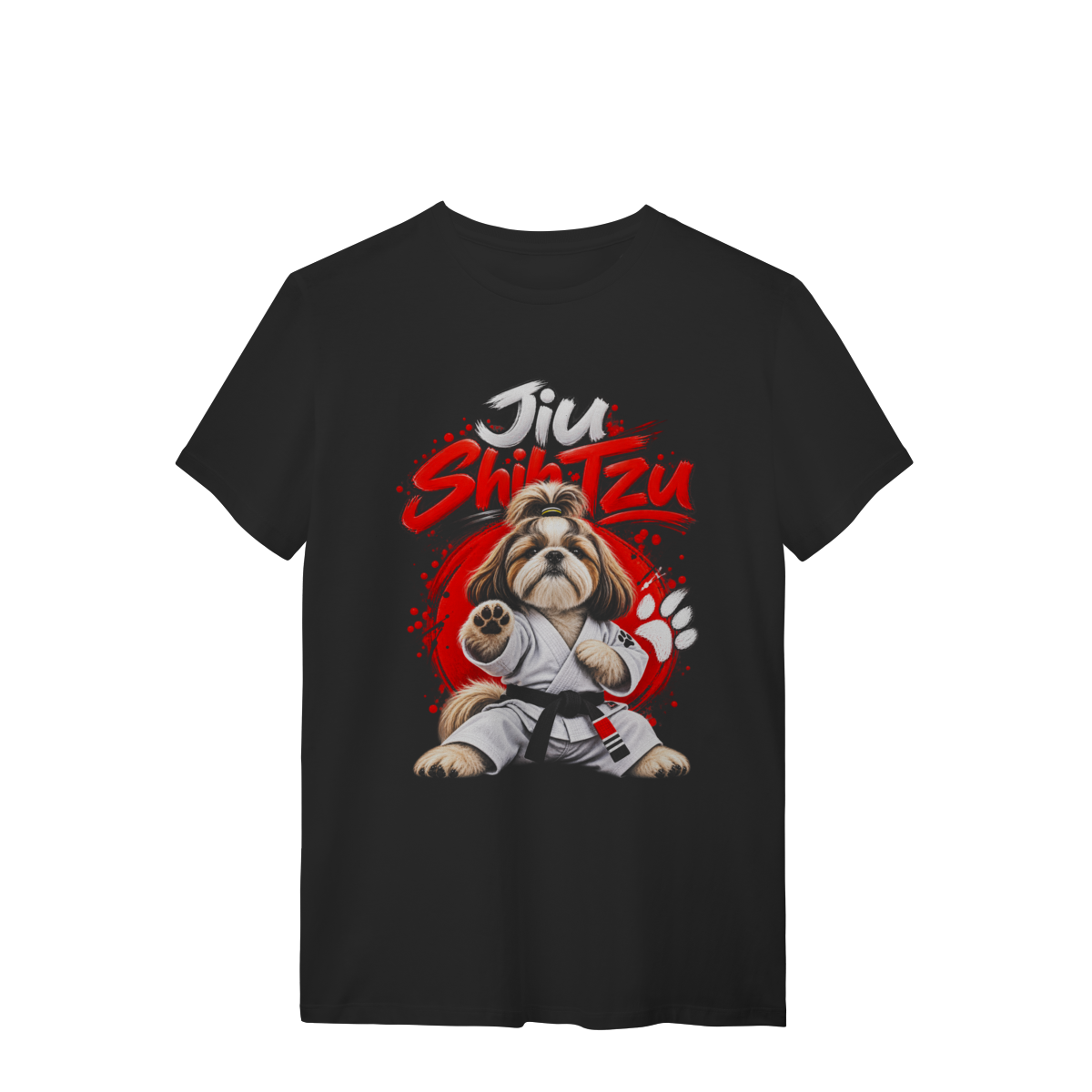 Camiseta Unissex Jiu Shih Tzu Preta