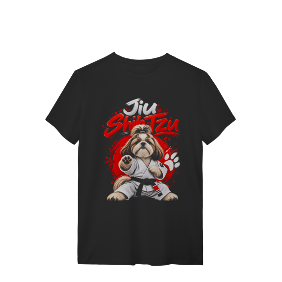Camiseta Unissex Jiu Shih Tzu Preta
