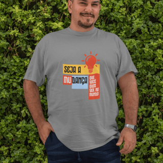 Camiseta Espírita Plus Size Seja a Mudança