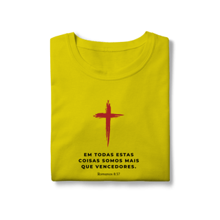 Nome do produto Camiseta - Romanos 8:37 (Feminina)