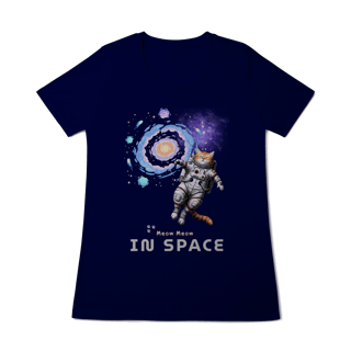 Nome do produto Camiseta - Meow Meow in space (Feminina)