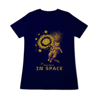 Nome do produto Camiseta - Meow Meow in space: Golden Age (Feminina)