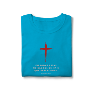 Nome do produto Camiseta - Romanos 8:37 (Feminina)