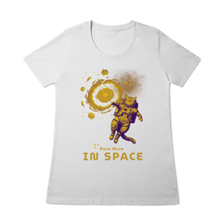 Nome do produto Camiseta - Meow Meow in space: Golden Age (Feminina)