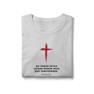 Nome do produto Camiseta - Romanos 8:37 (Feminina)