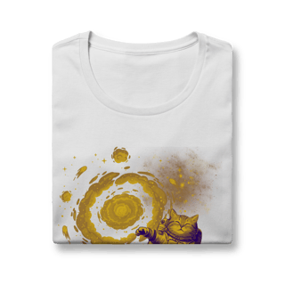 Nome do produto Camiseta - Meow Meow in space: Golden Age (Feminina)