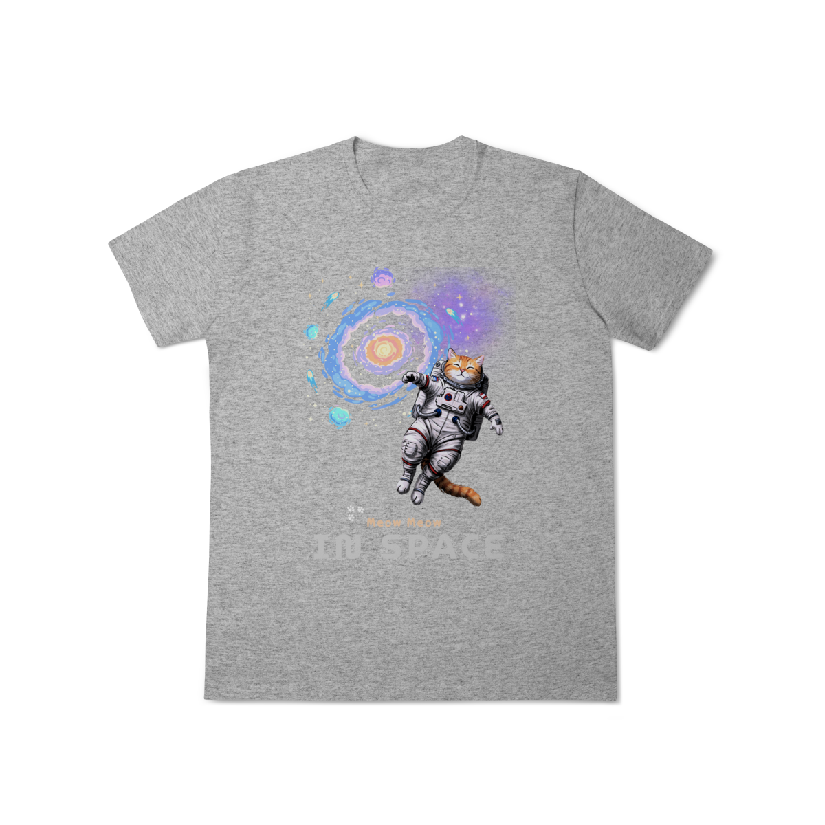 Nome do produto: Camiseta - Meow Meow in space