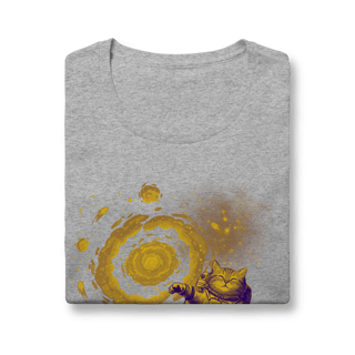 Nome do produto Camiseta - Meow Meow in space: Golden Age (Feminina)