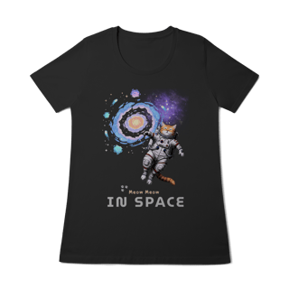 Camiseta - Meow Meow in space (Feminina)
