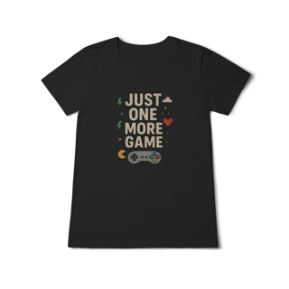 Nome do produto Camiseta - Just One More Game 9Feminina)