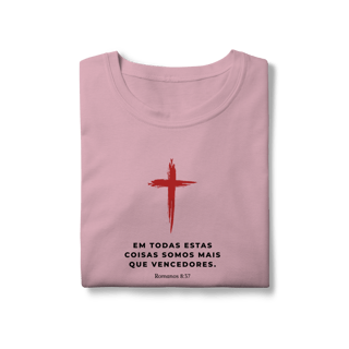 Nome do produto Camiseta - Romanos 8:37 (Feminina)