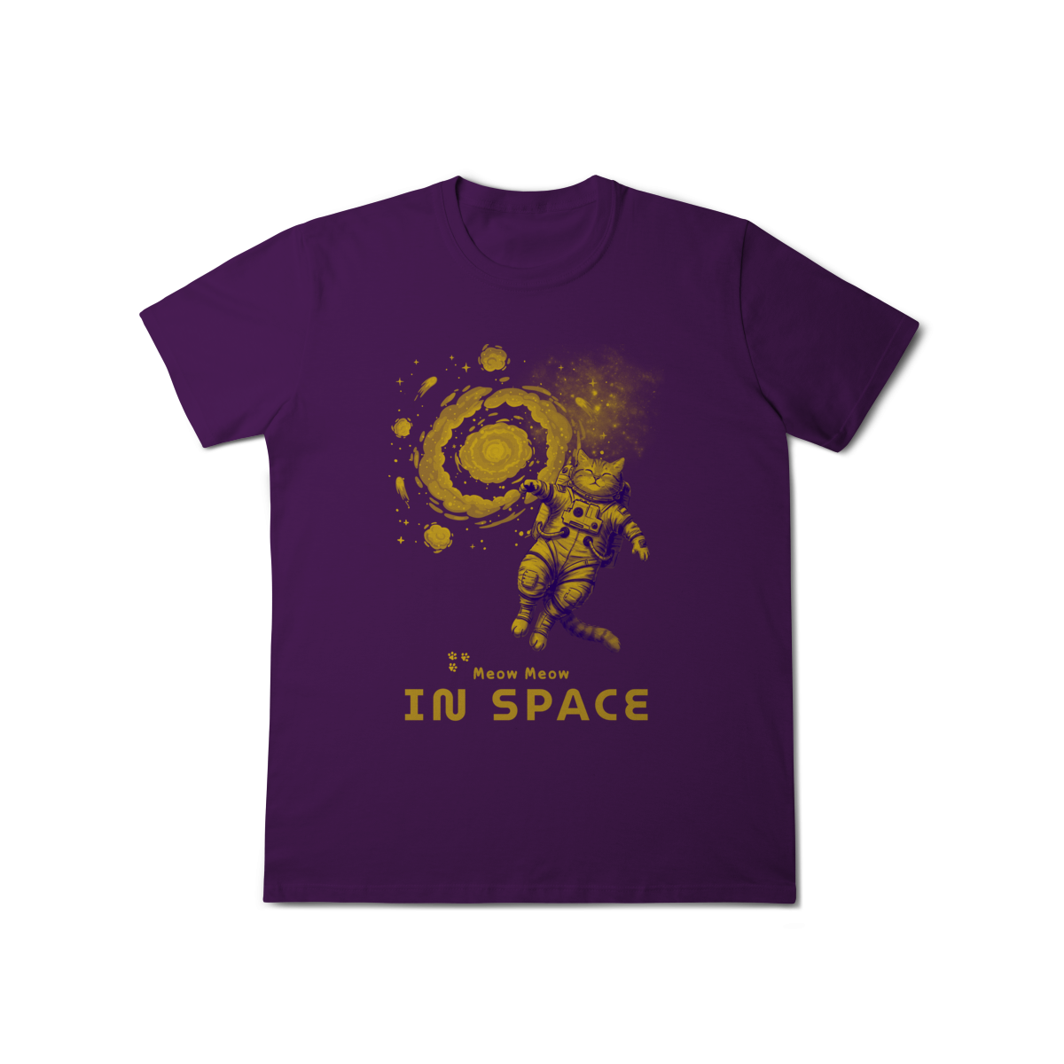 Nome do produto: Camiseta - Meow Meow in space: Golden Age