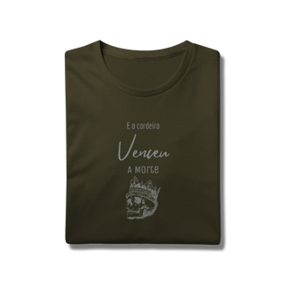 Nome do produto Camiseta - E o Cordeiro Venceu a Morte
