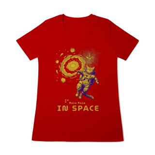 Nome do produto Camiseta - Meow Meow in space: Golden Age (Feminina)