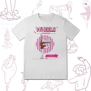 Patinação artística - T-shirt - Wheels and movement 