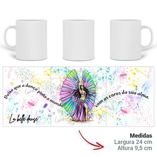 Nome do produto Dança do Ventre  - Caneca - Dança em Cores