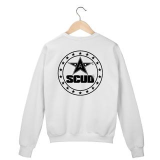 Nome do produto Moletom Prime SCUD branco - imp.: frente/costas.