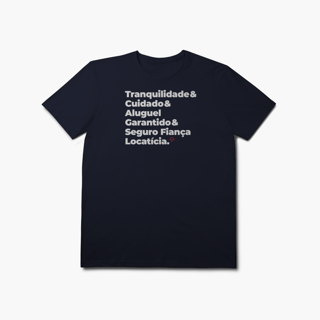 Nome do produto Seguro Fiança Locatícia - Tranquilidade, Cuidade e Aluguel Garantido (T-Shirt Prime)