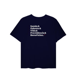 Nome do produto Benefícios - Saúde, Odonto, Vida e Previdência (T-Shirt Plus Size)