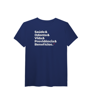 Nome do produto Benefícios - Saúde, Odonto, Vida e Previdência (T-Shirt Algodão Pima)