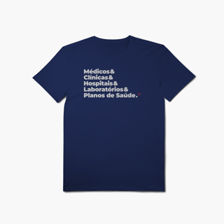 Nome do produto Planos de Saúde - Médicos, Hospitais e Laboratórios (T-Shirt Algodão Pima)