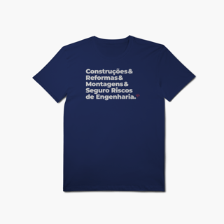 Nome do produto Seguro Riscos de Engenharia - Construções, Reformas e Montagens (T-Shirt Algodão Pima)