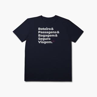 Nome do produto Seguro Viagem - Roteiro, Passagens e Bagagem (T-Shirt Prime)