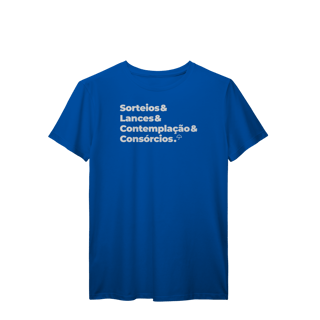 Nome do produto Consórcios - Sorteios, Lances e Contemplação (T-Shirt Prime)