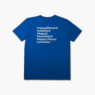 Nome do produto Seguro Fiança Locatícia - Tranquilidade, Cuidade e Aluguel Garantido (T-Shirt Prime)