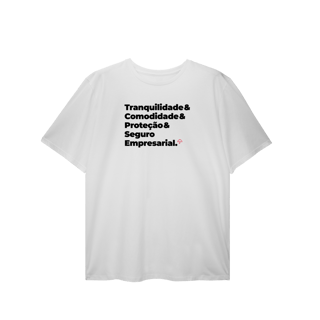 Nome do produto Seguro Empresarial - Tranquilidade, Comodidade e Proteção (T-Shirt Plus Size)