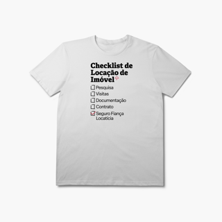 Nome do produto Checklist de Locação de Imóvel com Seguro Fiança Locatícia (T-Shirt Prime)