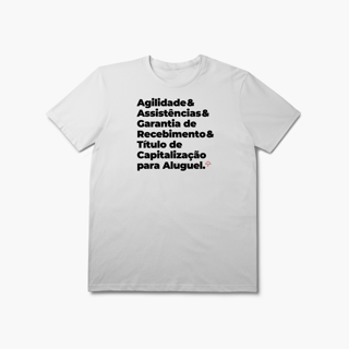Nome do produto Título de Capitalização para Aluguel - Agilidade, Assistência e Garantia de Recebimento (T-Shirt Prime)