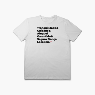 Nome do produto Seguro Fiança Locatícia - Tranquilidade, Cuidade e Aluguel Garantido (T-Shirt Prime)