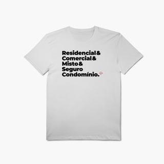 Nome do produto Seguro Condomínio - Residencial, Comercial e Misto (T-Shirt Algodão Pima)