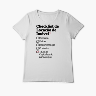 Nome do produto Checklist de Locação de Imóvel com Título de Capitalização para Aluguel (Baby Long Algodão Pima)
