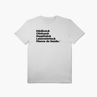Nome do produto Planos de Saúde - Médicos, Hospitais e Laboratórios (T-Shirt Algodão Pima)
