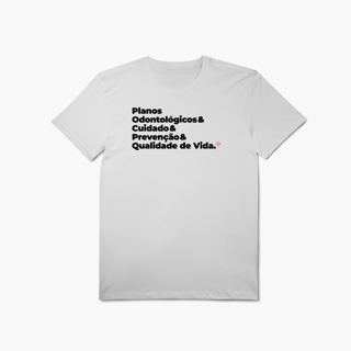 Nome do produto Planos Odontológicos - Cuidado, Prevenção e Qualidade de Vida (T-Shirt Algodão Pima)