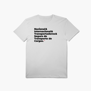 Nome do produto Seguro de Transporte de Carga - Nacional, Internacional e Transportadores (T-Shirt Algodão Pima)
