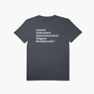 Nome do produto Seguro Residencial - Casa, Sobrado e Apartamento (T-Shirt Algodão Pima)