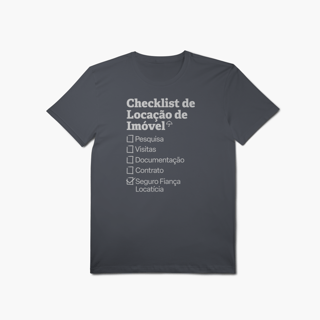 Nome do produto Checklist de Locação de Imóvel com Seguro Fiança Locatícia (T-Shirt Algodão Pima)