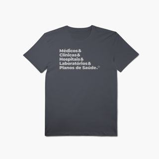 Nome do produto Planos de Saúde - Médicos, Hospitais e Laboratórios (T-Shirt Algodão Pima)