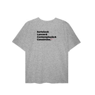 Nome do produto Consórcios - Sorteios, Lances e Contemplação (T-Shirt Plus Size)