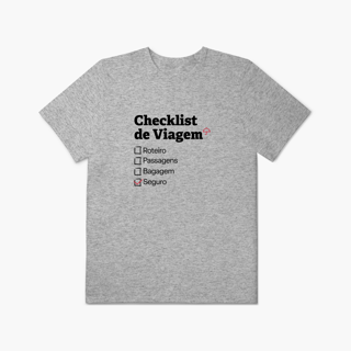 Nome do produto Checklist de Viagem com Seguro Viagem (Plus Size)