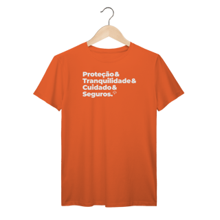 Nome do produto Seguros - Tranquilidade, Cuidado e Proteção (T-Shirt Prime)