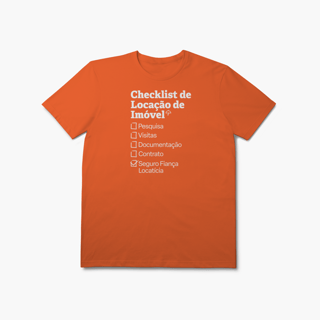Nome do produto Checklist de Locação de Imóvel com Seguro Fiança Locatícia (T-Shirt Prime)