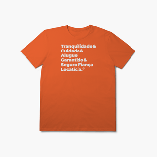 Nome do produto Seguro Fiança Locatícia - Tranquilidade, Cuidade e Aluguel Garantido (T-Shirt Prime)