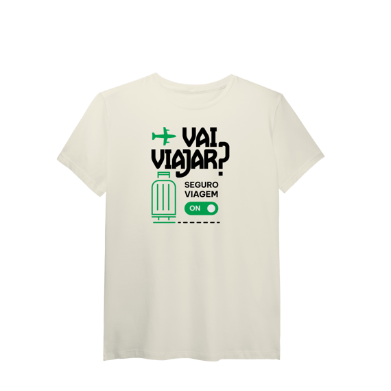 Vai Viajar? Seguro Viagem ON (T-Shirt Algodão Pima)