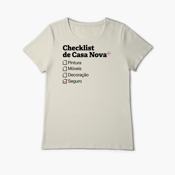 Checklist de Casa Nova com Seguro Residencial (Baby Long Algodão Pima)