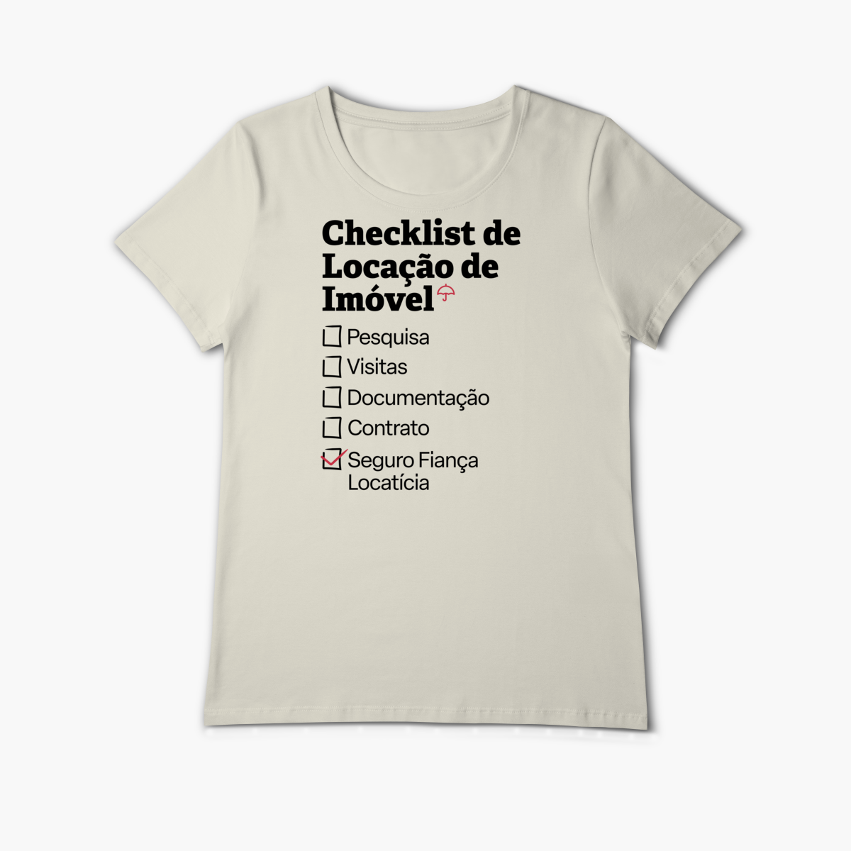 Nome do produto: Checklist de Locação de Imóvel com Seguro Fiança Locatícia (Baby Long Algodão Pima)