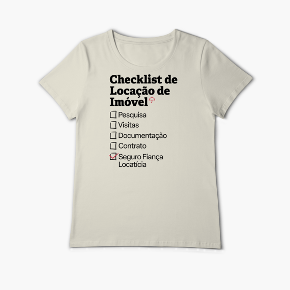 Checklist de Locação de Imóvel com Seguro Fiança Locatícia (Baby Long Algodão Pima)